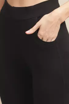 Women Black Ankle Length Plus Pant