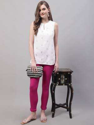 Women Pink Ankle Length Pant 4