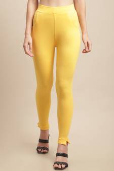 Women Yellow Ankle Length Pant