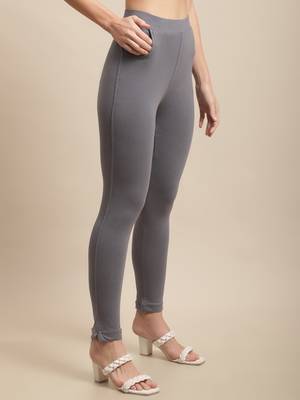 Women Grey Ankle Length Pant 3