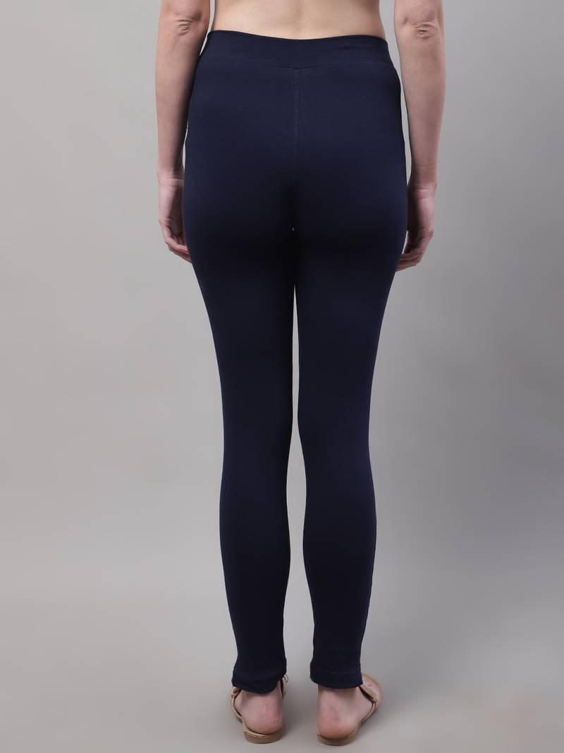 Women Navy Blue Ankle Length Pant