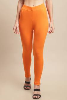 Women Orange Ankle Length Pant