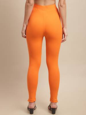 Women Orange Ankle Length Pant 2