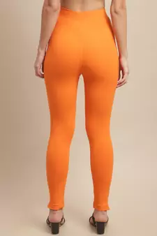 Women Orange Ankle Length Pant