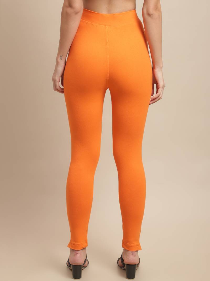 Women Orange Ankle Length Pant