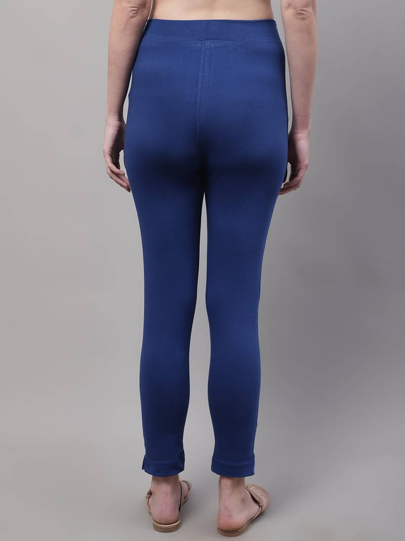 Women Royal Blue Ankle Length Pant