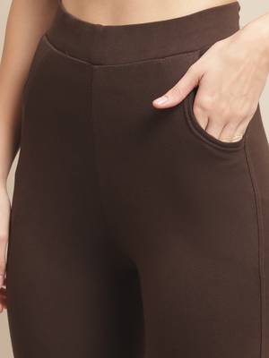Women Brown Ankle Length Pant 5