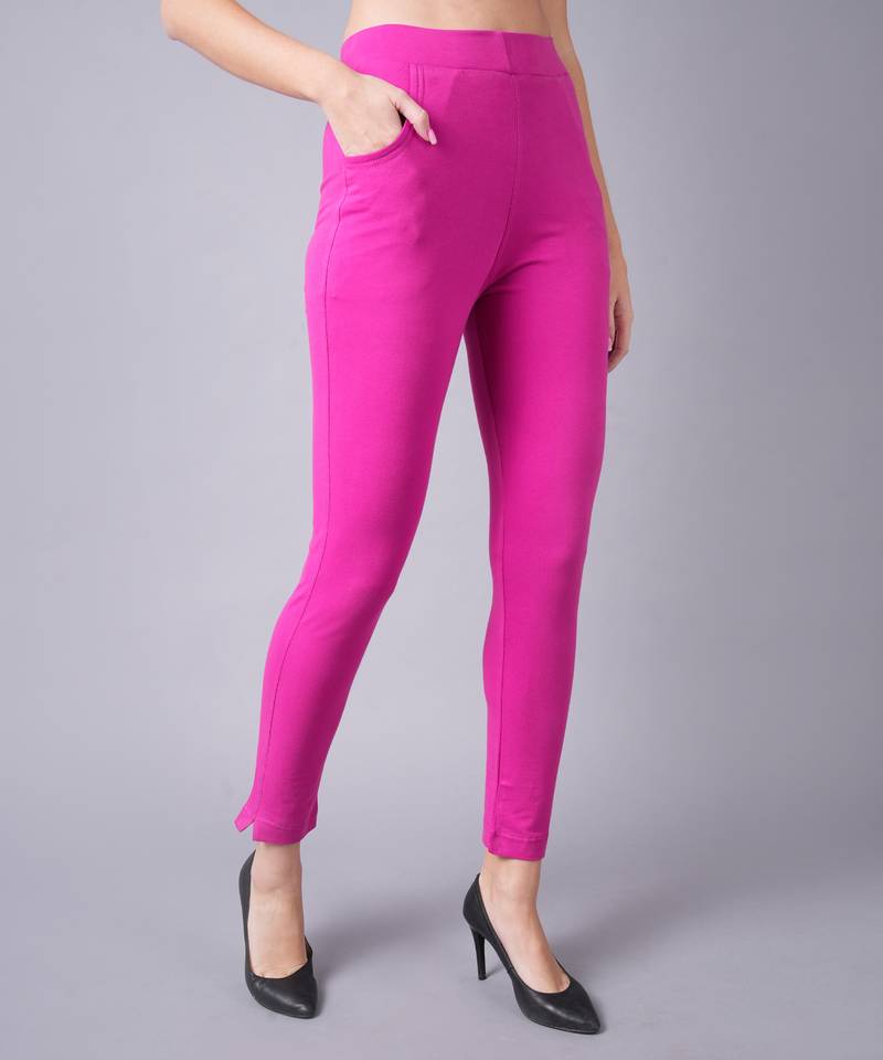 Women Magneta Ankle Length Pant