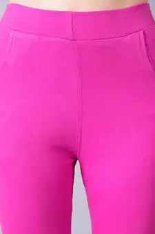 Women Magneta Ankle Length Pant