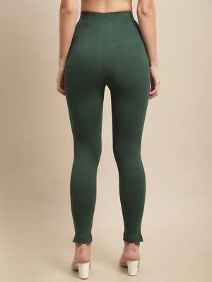 Women Dark Green Ankle Length Pant 2