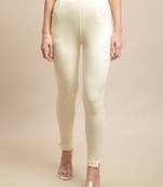 Women Cream Ankle Length Pant