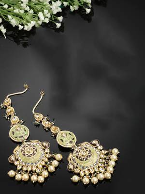 Green pearl earrings 2