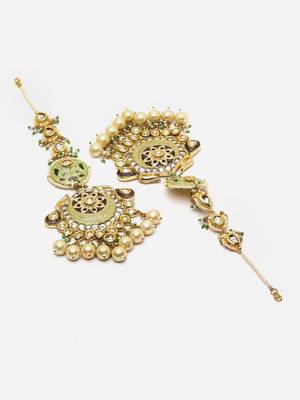 Green pearl earrings 4