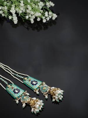 Blue cubic zirconia earrings 2