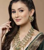 Yellow pearl earrings