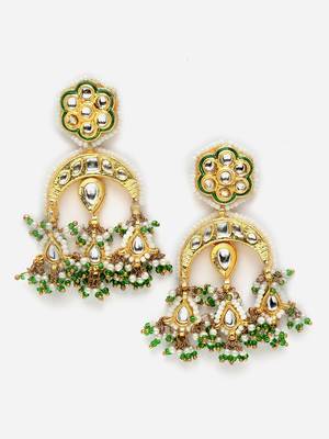 Green pearl earrings 3