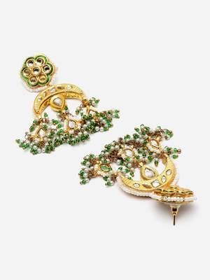 Green pearl earrings 4