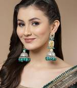 Blue cubic zirconia earrings