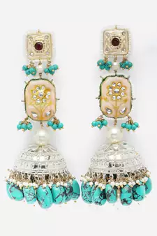 Blue cubic zirconia earrings