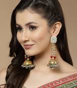 Red cubic zirconia earrings