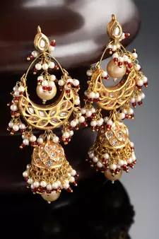 Red cubic zirconia earrings