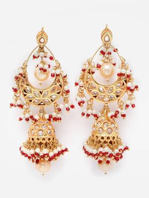 Red cubic zirconia earrings 3