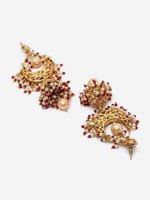 Red cubic zirconia earrings 4