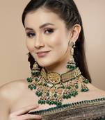 Green cubic zirconia earrings