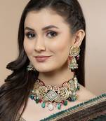 Green cubic zirconia earrings