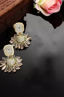 Pink cubic zirconia earrings