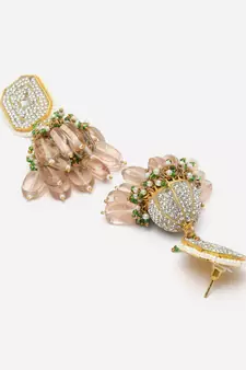 Pink cubic zirconia earrings