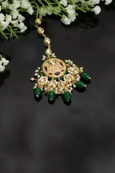 Green pearl hair-accessories