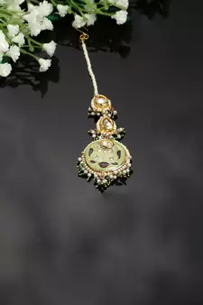 Green pearl hair-accessories