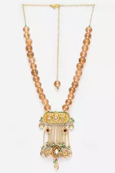 Yellow pearl necklaces