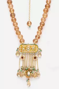 Yellow pearl necklaces