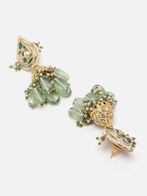 Green cubic zirconia earrings 4