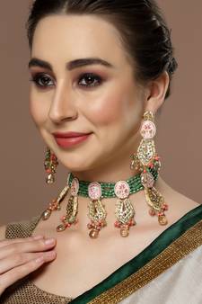 Pink pearl earrings