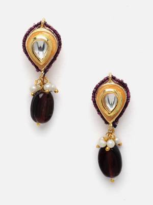 Orange pearl earrings 3