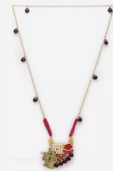 Pink pearl necklaces
