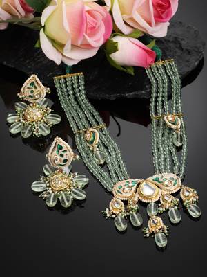 Green pearl necklace-sets 2