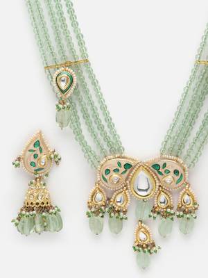 Green pearl necklace-sets 3