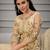 Creme Golden Embroidered Pant Suit