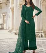 Green Pakistani Designer Pant Style Suit
