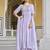 LAVENDER THREAD AND SEQUINCE EMBROIDERED WORK GEORGETTE ANARKALI LONG SALWAR SUIT DUPATTA STITCHED GOWN