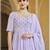 LAVENDER THREAD AND SEQUINCE EMBROIDERED WORK GEORGETTE ANARKALI LONG SALWAR SUIT DUPATTA STITCHED GOWN