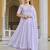 LAVENDER THREAD AND SEQUINCE EMBROIDERED WORK GEORGETTE ANARKALI LONG SALWAR SUIT DUPATTA STITCHED GOWN