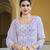 LAVENDER THREAD AND SEQUINCE EMBROIDERED WORK GEORGETTE ANARKALI LONG SALWAR SUIT DUPATTA STITCHED GOWN