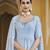 SKY BLUE THREAD AND SEQUINCE EMBROIDERED WORK GEORGETTE ANARKALI LONG SALWAR SUIT DUPATTA STITCHED GOWN