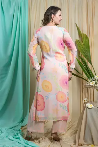 Rose Georgette & Shantone Kurta Pant