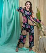 Black Georgette & Shantone Co-Ord Set